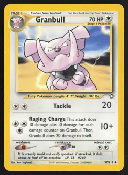 Pokemon TCG | Granbull 37/111 | Uncommon | Neo Genesis | Moderately Played - Image 2