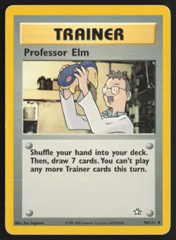 Pokemon TCG | Professor Elm 96/111 | Uncommon | Neo Genesis | Moderately Played - Image 2