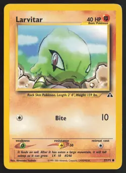 Pokemon TCG | Larvitar 57/75 | Common | Neo Discovery | Moderately Played - Image 2