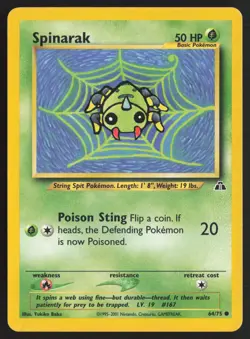 Pokemon TCG | Spinarak 64/75 | Common | Neo Discovery | Moderately Played - Image 2