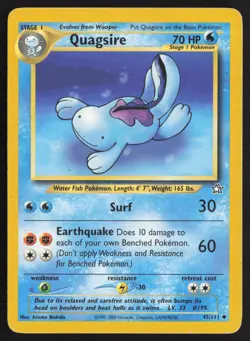 Pokemon TCG | Quagsire 45/111 | Uncommon | Neo Genesis | Moderately Played - Image 2