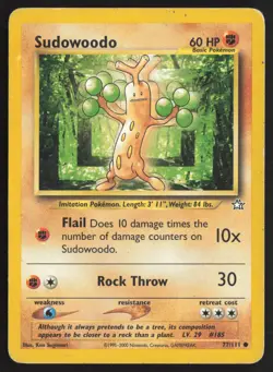 Pokemon TCG | Sudowoodo 77/111 | Common | Neo Genesis | Moderately Played - Image 2