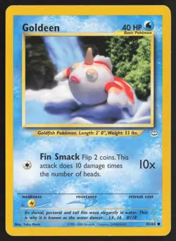 Pokemon TCG | Goldeen 45/64 | Common | Neo Revelation | Moderately Played - Image 2