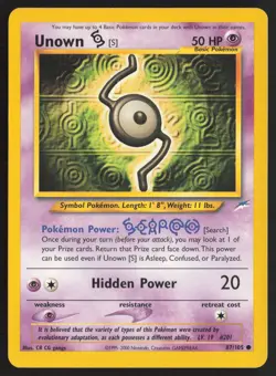 Pokemon TCG | Unown [S] 87/105 | Common | Neo Destiny | Moderately Played - Image 2
