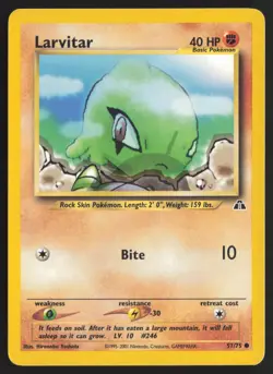 Pokemon TCG | Larvitar 57/75 | Common | Neo Discovery | Moderately Played - Image 2