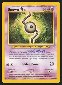 Pokemon TCG | Unown [S] 87/105 | Common | Neo Destiny | Moderately Played - Image 2