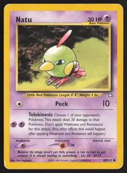 Pokemon TCG | Natu 67/111 | Common | Neo Genesis | Moderately Played - Image 2