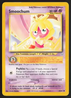 Pokemon TCG | Smoochum 54/64 | Common | Neo Revelation | Moderately Played - Image 2
