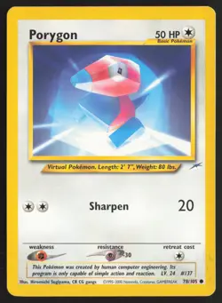 Pokemon TCG | Porygon 78/105 | Common | Neo Destiny | Moderately Played - Image 2