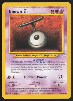 Pokemon TCG | Unown [T] 88/105 | Common | Neo Destiny | Moderately Played - Image 2