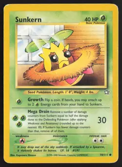 Pokemon TCG | Sunkern 78/111 | Common | Neo Genesis | Moderately Played - Image 2