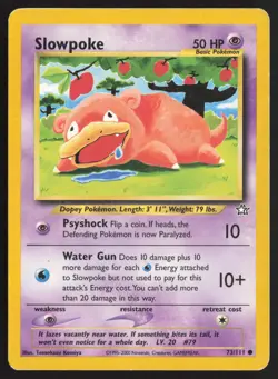 Pokemon TCG | Slowpoke 73/111 | Common | Neo Genesis | Moderately Played - Image 2