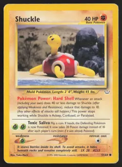 Pokemon TCG | Shuckle 51/64 | Common | Neo Revelation | Moderately Played - Image 2