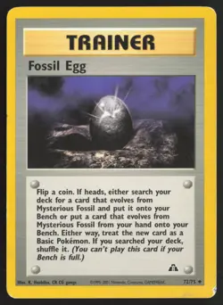 Pokemon TCG | Fossil Egg 72/75 | Uncommon | Neo Discovery | Moderately Played - Image 2