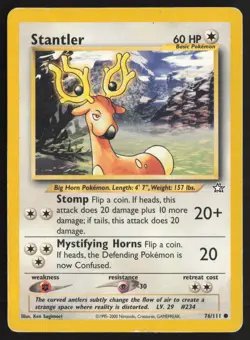 Pokemon TCG | Stantler 76/111 | Common | Neo Genesis | Moderately Played - Image 2
