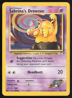 Pokemon TCG | Sabrina's Drowzee 92/132 | Common | Gym Heroes | Moderately Played - Image 2