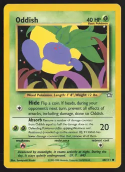Pokemon TCG | Oddish 68/111 | Common | Neo Genesis | Moderately Played - Image 2