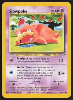 Pokemon TCG | Slowpoke 73/111 | Common | Neo Genesis | Moderately Played - Image 2