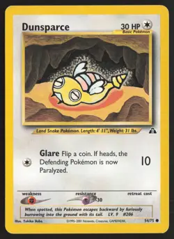 Pokemon TCG | Dunsparce 54/75 | Common | Neo Discovery | Moderately Played - Image 2