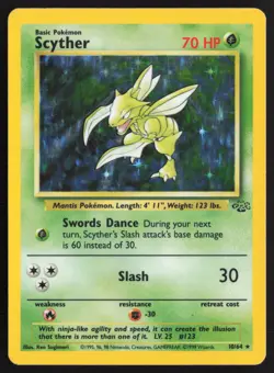 Pokemon TCG | Scyther 10/64 | Holo Rare | Jungle | Moderately Played - Image 2