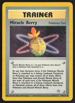 Pokemon TCG | Miracle Berry 94/111 | Uncommon | Neo Genesis | Moderately Played - Image 2