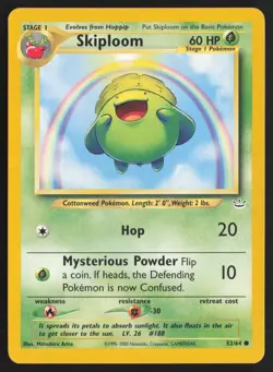 Pokemon TCG | Skiploom 52/64 | Common | Neo Revelation | Moderately Played - Image 2