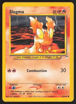 Pokemon TCG | Slugma 82/105 | Common | Neo Destiny | Moderately Played - Image 2