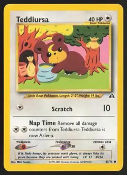 Pokemon TCG | Teddiursa 65/75 | Common | Neo Discovery | Moderately Played - Image 2