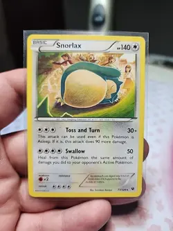 Pokemon TCG Snorlax 77/124 Fates Collide MP - Image 1