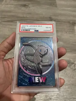 1999 POKEMON JPN MEIJI PROMO EMBOSSED MEW PSA 8 - Image 1