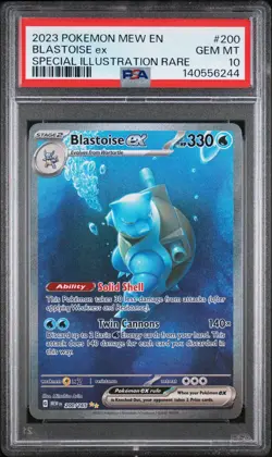PSA 10 151 Blastoise ex 200/165 SIR English Pokemon Full Art Card GEM MINT (2) - Image 1