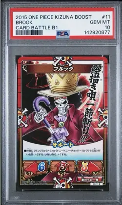 PSA 10 ONE PIECE Kizuna Boost Card Battle Brook B1-11 - Image 1
