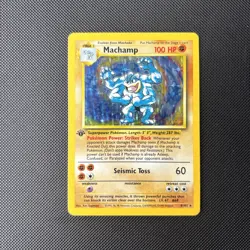 Pokemon Card Base Set Holo Machamp 8/102 WOTC - Image 1