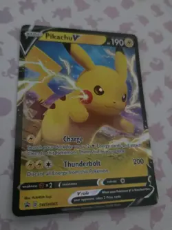 Pikachu v SWSH061 Full Art Holo Card Promo Pokemon Tcg Card NM +🎁 - Image 2