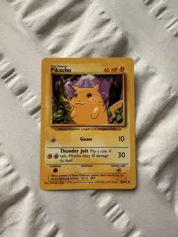 Pokemon TCG Pikachu Base Set 58/102 Regular Unlimited Common - Image 1