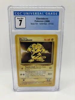 Electabuzz 20/102 Pokemon Base Set 1999 CGC 7 Near Mint - Image 1