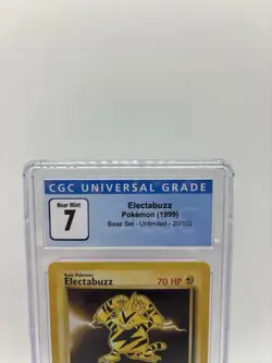 Electabuzz 20/102 Pokemon Base Set 1999 CGC 7 Near Mint - Image 3
