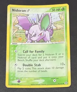Pokemon TCG Nidoran 71/112 ex firered and leafgreen holo VERY GOOD LP - Image 1