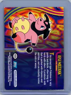 Pokemon TOPPS TV ANIMATION #241 MILTANK (BLUE LOGO) Moderately played - Image 2