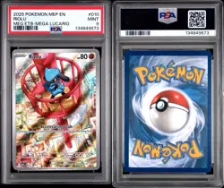 2025 Riolu 010 Pokemon Mega Evolution ETB Promo PSA 9 - Image 1
