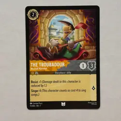 The Troubadour 11/204 Disney Lorcana Archazia's Island Regular Uncommon Card NM - Image 1