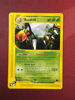 BEEDRILL 5/144 Skyridge NON-HOLO rare E-Series / E-Reader Pokemon TCG card NM+ - Image 1