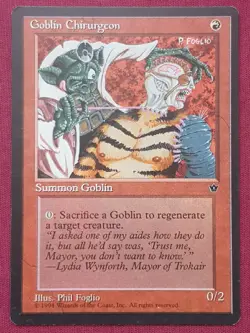 Magic The Gathering FALLEN EMPIRES GOBLIN CHIRURGEON FOLGIO red card MTG - Image 1
