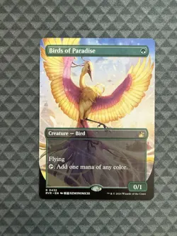 MTG Birds of Paradise #0432 Anime Borderless Rare Ravnica Remastered (RVR) - Image 1