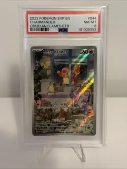 Pokemon TCG Obsidian Flames Charmander SVP044 Black Star Promo PSA 8 NM-MT - Image 1