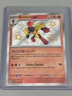Pokemon TCG Armarouge Scarlet & Violet Paldean Fates Baby Shiny - Image 1