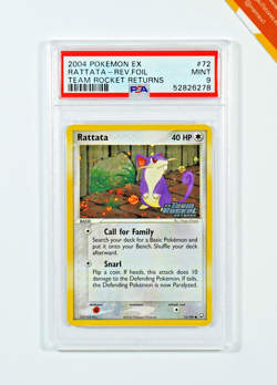 Pokemon PSA 9 Rattata #72 Rev Foil EX Team Rocket Returns 2004 English - Image 1
