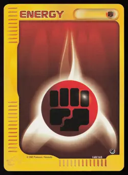 Pokemon Vintage Fighting Energy 160/165 Expedition Non-Holo - HP / DMG - Image 1