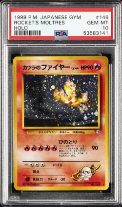 1999 POKEMON JPN GYM 2 #146 BLAINE'S MOLTRES-HOLO PSA 10 - Image 1