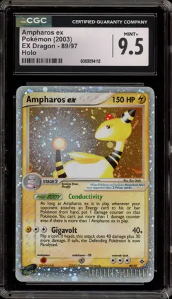 Pokemon Ampharos ex EX Dragon Holo Ultra Rare #89 CGC 9.5 - Image 1
